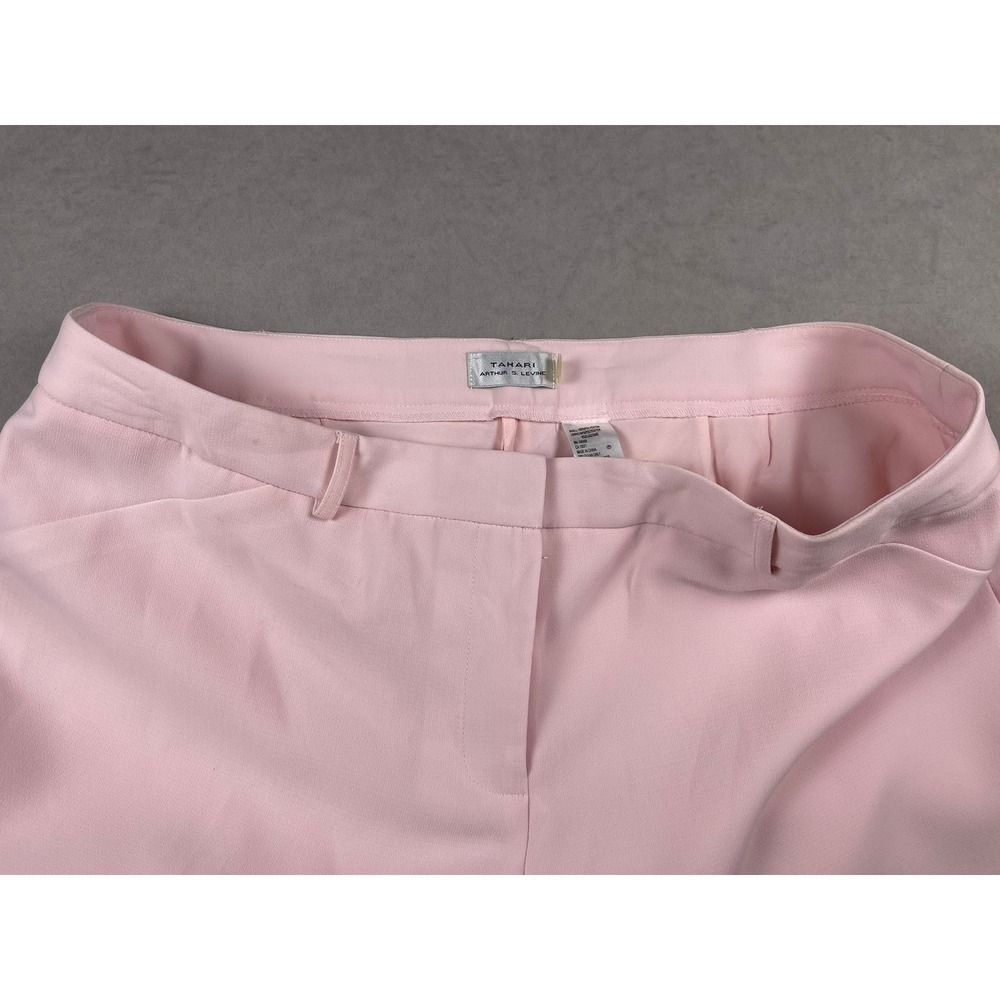 Tahari Arthur S Levine Pink Straight Leg Dress Pants Lined Womens Size 16 - Picture 4 of 7